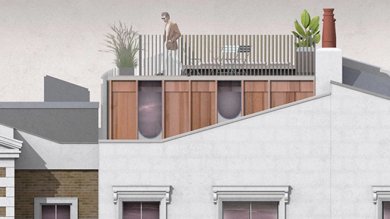 Roof Extension, Patios & Terraces, Single-Family Homes, Townhouse, Extension