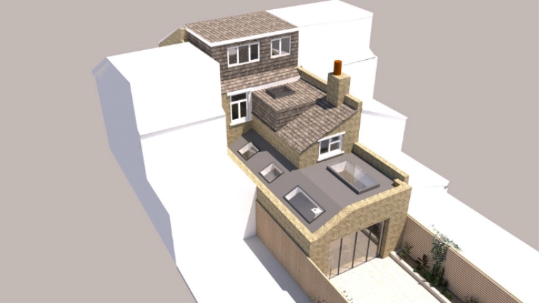 Roof Extension, Single-Family Homes, Townhouse, Exterior, New Build, Extension, Contemporary, Traditional